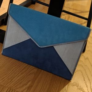 Rebecca Minkoff Blue&White Envelope Zipper Clutch